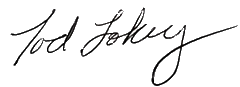 Ouray School District Superintendent Tod Lokey's Signature